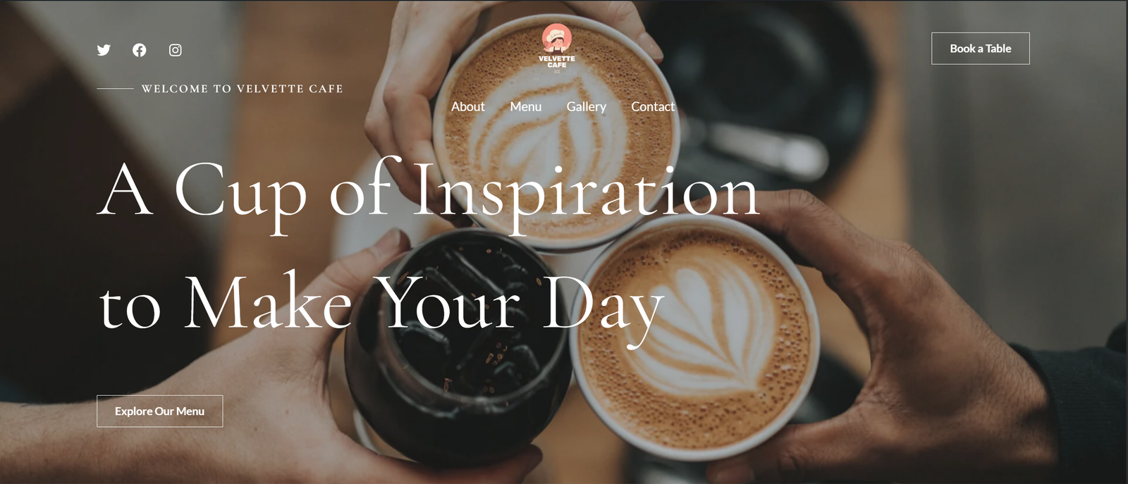 Velvette Cafe Demo Website